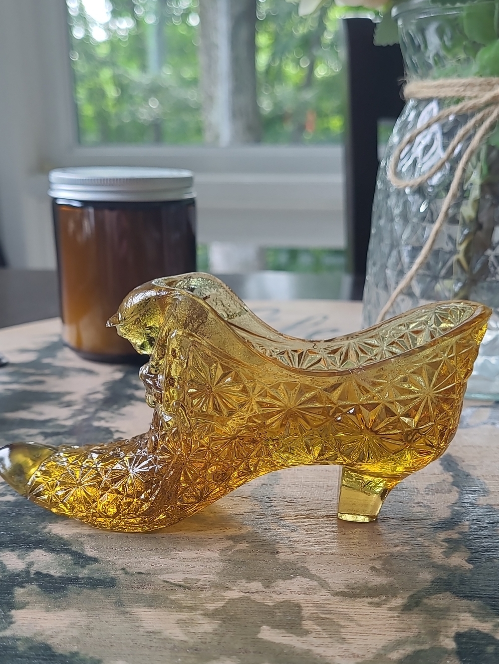 Amber Glass Shoe